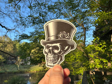Load image into Gallery viewer, Sticker |  | Skull Dude | Waterproof Vinyl Sticker | White | Clear | Permanent | Removable | Window Cling | Glitter | Holographic