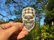 Load image into Gallery viewer, Sticker |  | Skull Dude | Waterproof Vinyl Sticker | White | Clear | Permanent | Removable | Window Cling | Glitter | Holographic