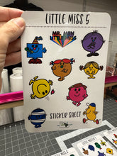 Load image into Gallery viewer, Sticker Sheet Set of 9 Sheets little planner stickers Little Miss Little Mister