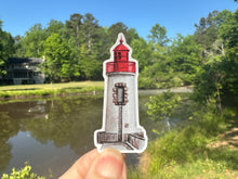 Load image into Gallery viewer, Sticker | 41G | Lighthouse | Waterproof Vinyl Sticker | White | Clear | Permanent | Removable | Window Cling | Glitter | Holographic