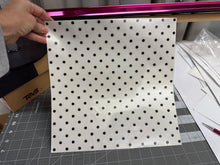Load image into Gallery viewer, Cut Polka Dots Oracal 651 Gloss or Matte, Black or White 12 x 12 inch sheet