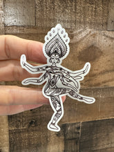 Load image into Gallery viewer, Sticker | 5C | Yoga Girl | Waterproof Vinyl Sticker | White | Clear | Permanent | Removable | Window Cling | Glitter | Holographic