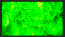 Load image into Gallery viewer, Printed Vinyl &amp; HTV Green Fire Flames Patterns 12 x 12 inch sheet