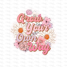 Load image into Gallery viewer, Sticker | 72H | Grow Your Own Way | Waterproof Vinyl Sticker | White | Clear | Permanent | Removable | Window Cling | Glitter | Holographic