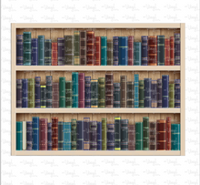 Load image into Gallery viewer, Printed Vinyl &amp; HTV Books on a Shelf (B) Patterns 12 x 9 inch sheet