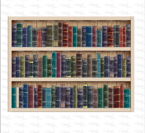 Printed Vinyl & HTV Books on a Shelf (B) Patterns 12 x 9 inch sheet