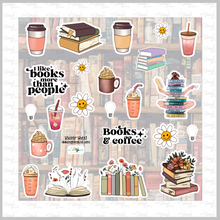 Load image into Gallery viewer, Sticker Sheet Book Lover Reading theme Full 12 x 12 inch Sheet