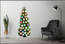Load image into Gallery viewer, Sticker Sheet Christmas Tree and Set of Bulbs Removable Wall Vinyl
