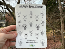 Load image into Gallery viewer, Sticker Sheet 93 Set of little planner stickers Lightbulbs Outdoors