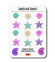 Load image into Gallery viewer, Sticker Sheet |  | Set of little planner stickers Sweet and Salty 5 X 7