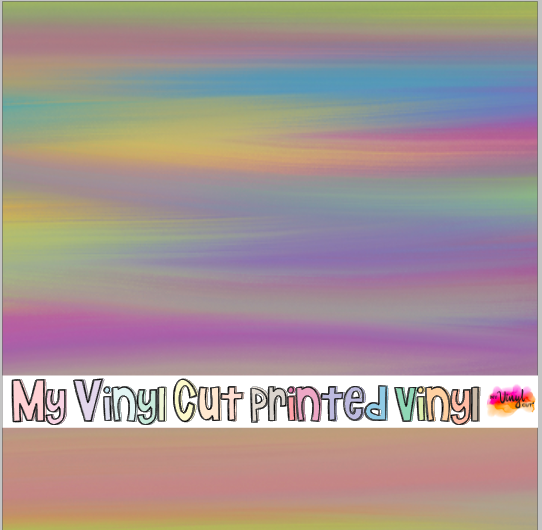 Printed Vinyl HTV & Waterslide Gradient Pattern 12 x 12 inch sheet