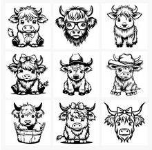 Load image into Gallery viewer, Highland Cow SVG Bundle