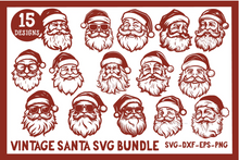 Load image into Gallery viewer, Vintage Santa SVG Bundle