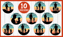 Load image into Gallery viewer, Dad Sunset Silhouette SVG Bundle