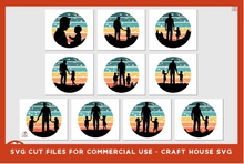 Load image into Gallery viewer, Dad Sunset Silhouette SVG Bundle
