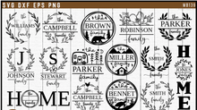 Load image into Gallery viewer, Family Monogram SVG Bundle
