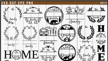 Load image into Gallery viewer, Family Monogram SVG Bundle