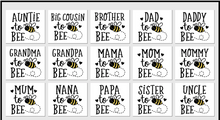 Load image into Gallery viewer, Bee Pregnancy Announcement SVG Bundle