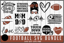 Load image into Gallery viewer, Football SVG Bundle