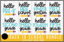 Load image into Gallery viewer, Back to School Shirt Designs SVG Bundle