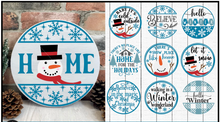 Load image into Gallery viewer, Christmas Winter Round Sign SVG Bundle