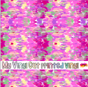 Printed Vinyl HTV & Waterslide Citrus Berry A Patterns 12 x 12 inch sheet