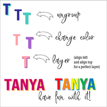 Load image into Gallery viewer, 2 Tone Alphabet Letters for Layering Name Decals Digital File SVG DXF