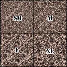 Load image into Gallery viewer, Printed Vinyl &amp; HTV Black Lace Patterns 12 x 12 inch sheet