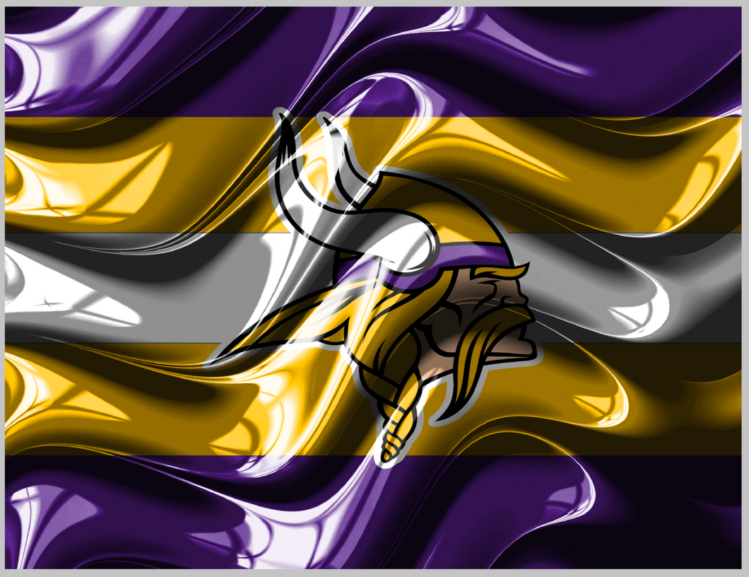 Metal Wave Sticker Football Football Sports Theme | TV Tray Table Decal | Waterproof Vinyl Sticker | Reposition-able | Laminated