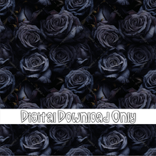 Load image into Gallery viewer, Black Roses Seamless Pattern Bundle JPG only Digital File only