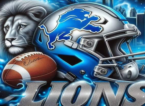 Lions Sticker Football Sports Theme | TV Tray Table Decal | Waterproof Vinyl Sticker | Reposition-able | Laminated