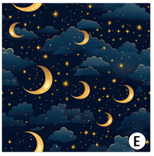 Load image into Gallery viewer, Printed Vinyl HTV &amp; Waterslide Celestial Stars Patterns 12 x 12 inch sheet