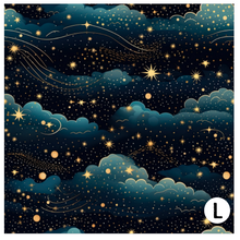Load image into Gallery viewer, Printed Vinyl HTV &amp; Waterslide Celestial Stars Patterns 12 x 12 inch sheet