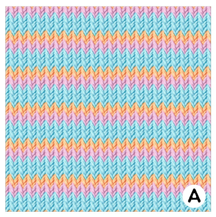 Printed Vinyl, HTV & Waterslide Pastel Knit Patterns 12 x 12 inch sheet