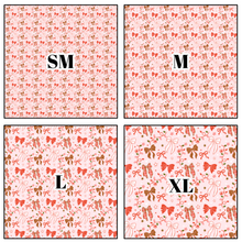 Load image into Gallery viewer, Printed Vinyl HTV &amp; Waterslide Christmas Bows Patterns 12 x 12 inch sheet