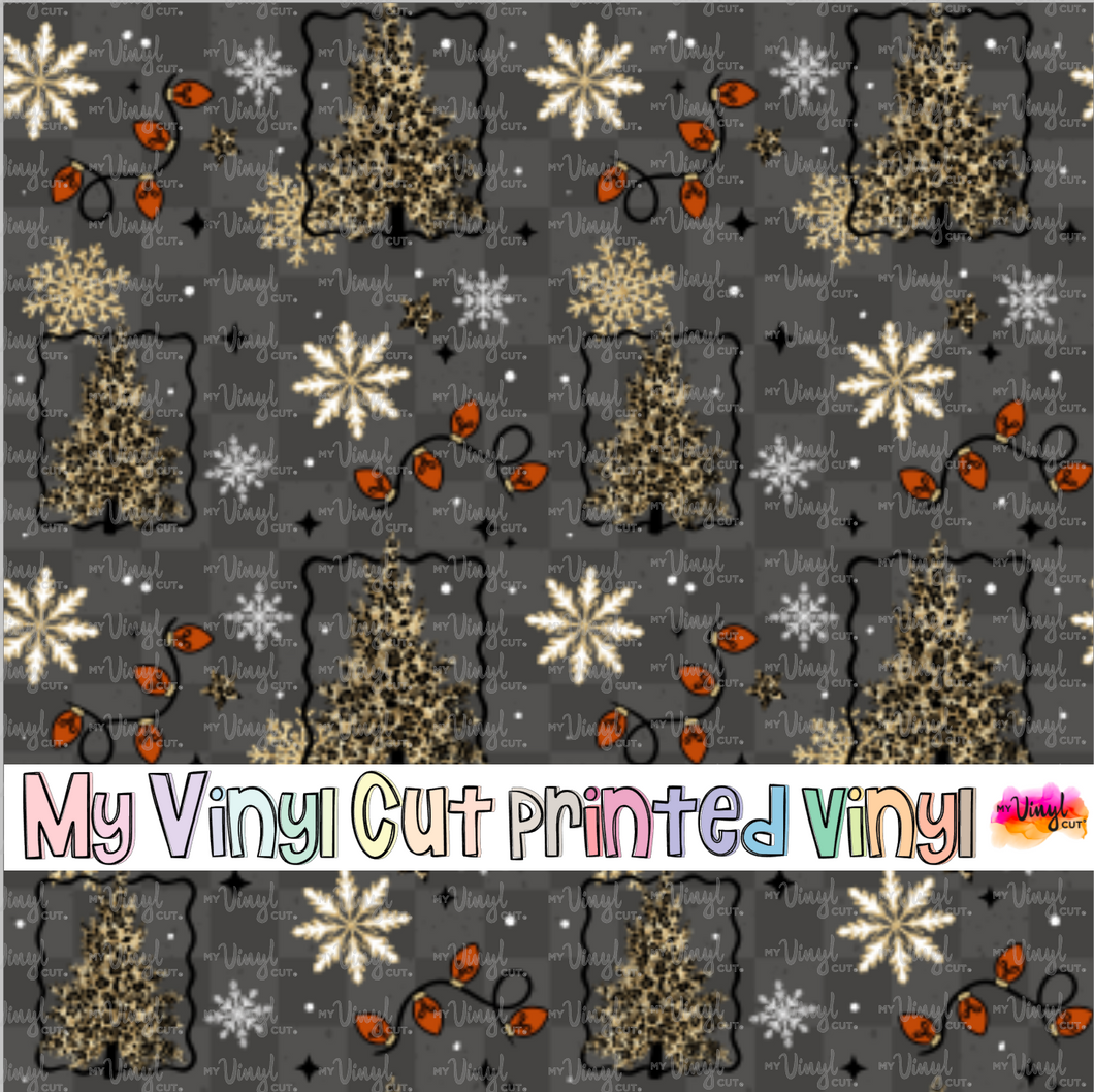 Printed Vinyl HTV & Waterslide Christmas Trees Patterns 12 x 12 inch sheet