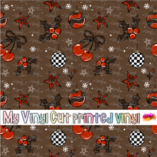 Load image into Gallery viewer, Printed Vinyl HTV &amp; Waterslide Christmas Merry Vibes Patterns 12 x 12 inch sheet