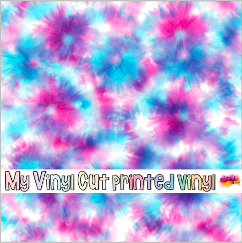 Printed Vinyl HTV & Waterslide Purple and Blue Tie Dye Pattern 12 x 12 inch sheet