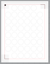 Load image into Gallery viewer, Sticker Sheet 8 1/2 x 11 inch Sheet Set of Custom Circle Stickers