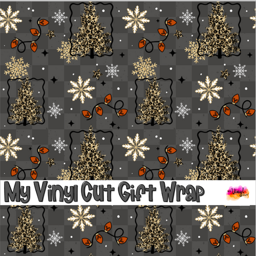 Christmas Gift Wrap Printed Wrapping Paper Rockin Around the Christmas Tree