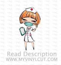 Load image into Gallery viewer, Sticker | 22O | Nurse | Waterproof Vinyl Sticker | White | Clear | Permanent | Removable | Window Cling | Glitter | Holographic