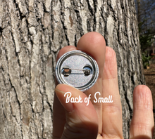 Load image into Gallery viewer, Pin Back Button Goose with pink bows