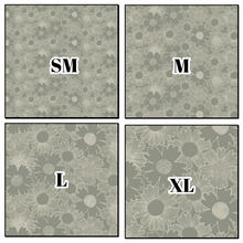 Load image into Gallery viewer, Printed Vinyl, HTV &amp; Waterslide Slate Color Flowers Patterns 12 x 5 inch sheet