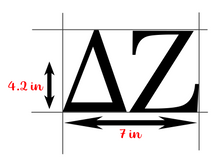 Load image into Gallery viewer, DZ | Delta Zeta DAD | Vinyl Decal | Car Decal | Laptop Decal | Transfer Decal |