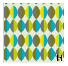 Load image into Gallery viewer, Printed Adhesive Vinyl Green and Blue MID CENTURY RETRO Patterns 12 x 12 inch sheet