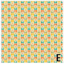 Load image into Gallery viewer, Printed Adhesive Vinyl MID CENTURY RETRO Patterns 12 x 12 inch sheet