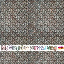 Load image into Gallery viewer, Printed Adhesive Vinyl or HTV Diamond Plate Pattern 12 x 12 inch sheet