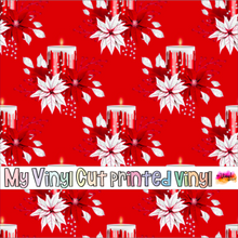 Load image into Gallery viewer, Printed Vinyl | Peppermint Spice F | Permanent Removable Adhesive | Permanent Glitter Adhesive | HTV | Glitter HTV | 12 x 12 inches | ONE Sheet