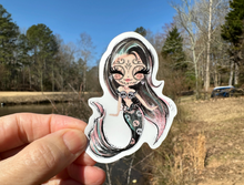 Load image into Gallery viewer, Sticker 19F Halloween Mermaid Brown Skin with Tattoos