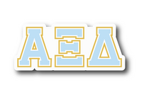 Load image into Gallery viewer, Alpha Xi Delta Greek Letters Sorority Refrigerator Magnet 4 x 2 inches